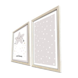Wallity Cuadro Decorativo Enmarcado en MDF (2 piezas) 53 x 78 cm